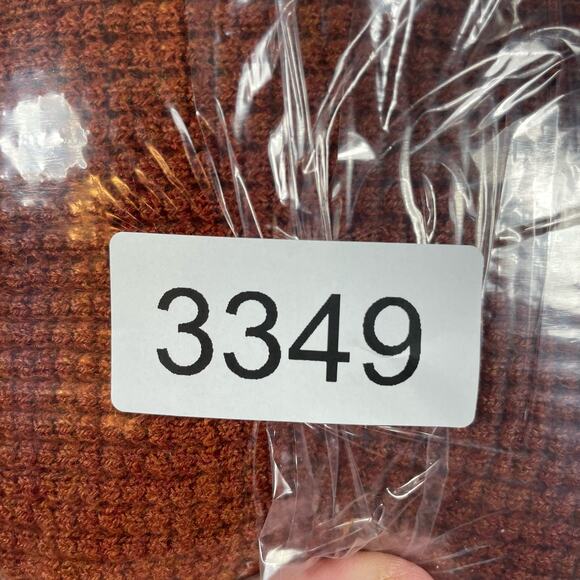 Orvis Wool Sweater Men's Large Brown Waffle Knit Henley Outdoor Warm - Picture 12 of 12